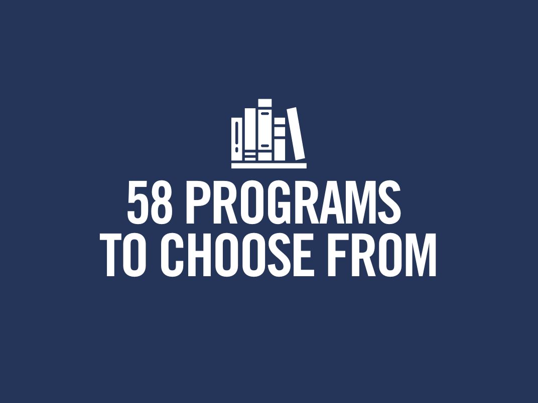 58 Programs To Choose From