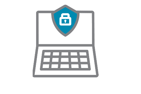 laptop icon - security awareness month logo
