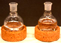 flasks showing correct and incorrect amount