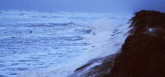 photo: storm surge, Skallingen Barrier