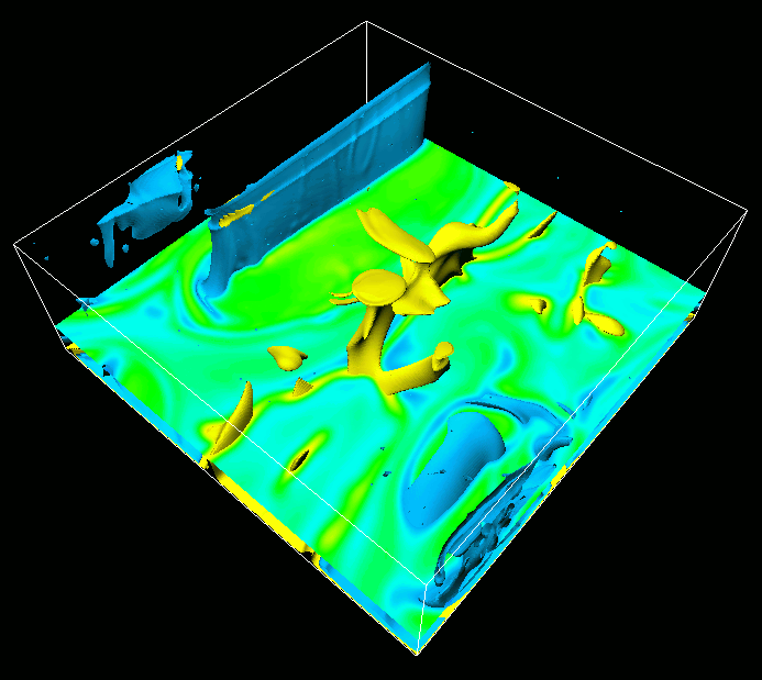 Temperature field in a calculation with a factor of 90increase in viscosity at 670km