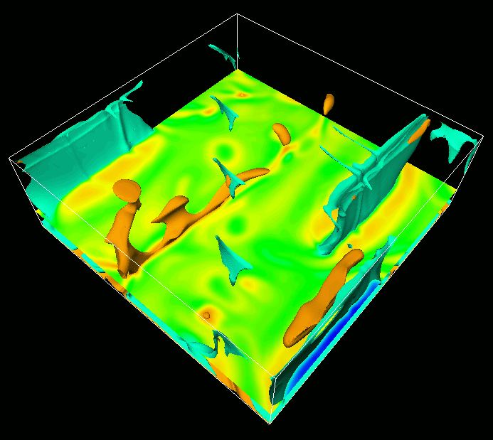 Temperature field in a calculation with a factor of 30 increase in vis
cosity at 670km