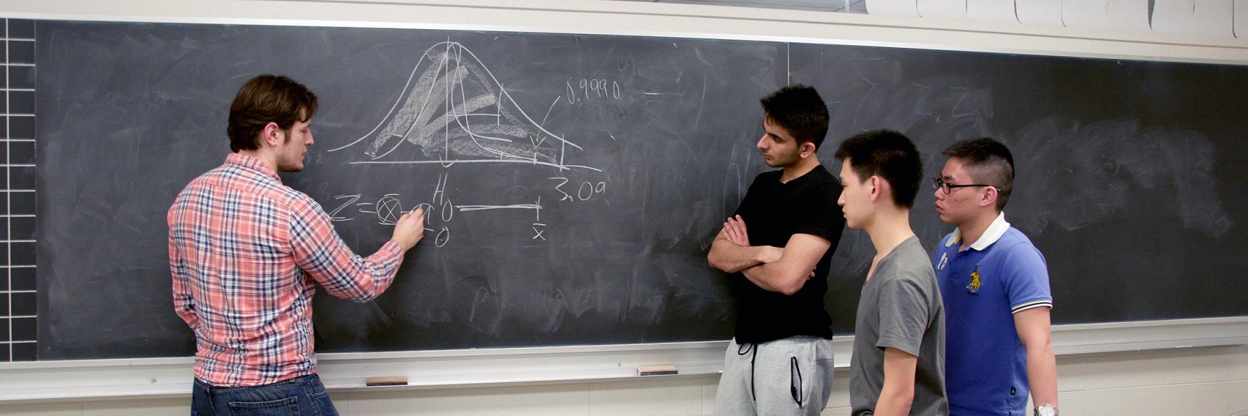 students at blackboard