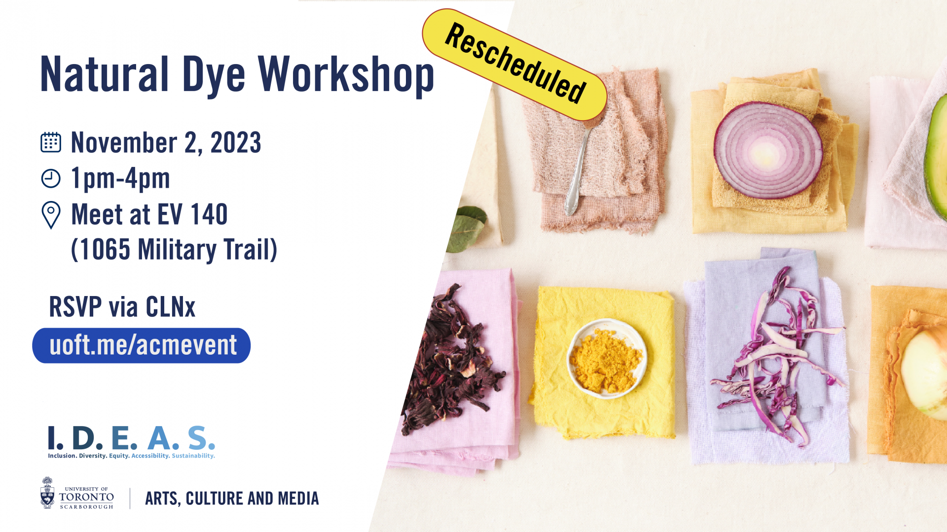 event banner of the Natural Dye Workshop
