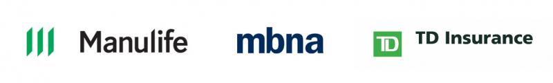 Manulife, mbna, TD Insurance logos