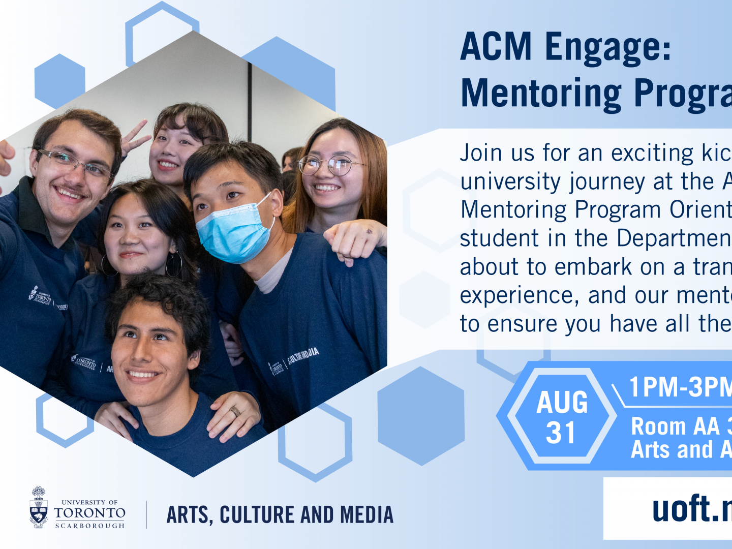 event graphic with a selfie photo of the acm mentors from 2022
