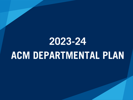 navy blue background with white text 2023-24 departmental plan