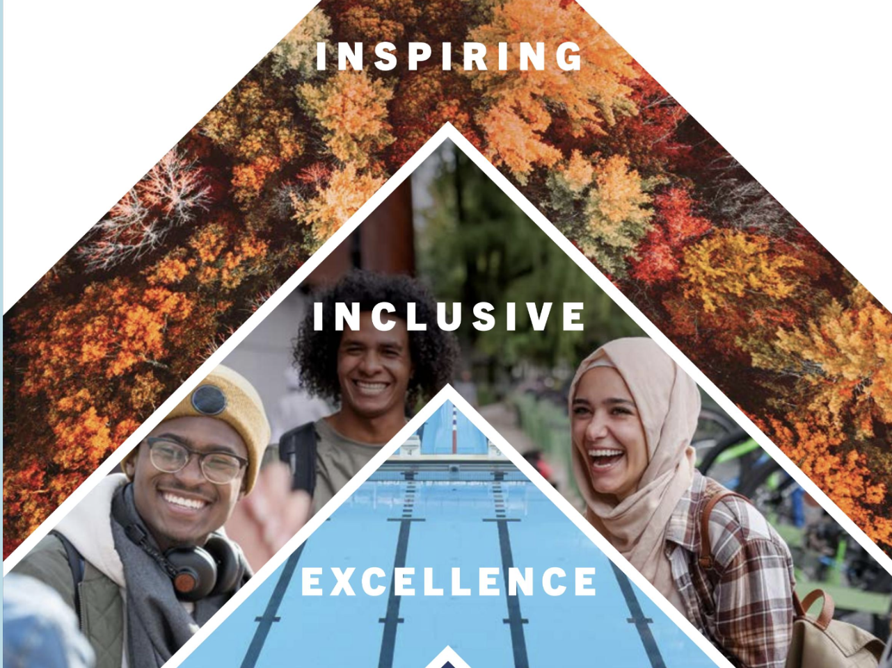 viewbook cover with the words Inspiring Inclusive Excellence