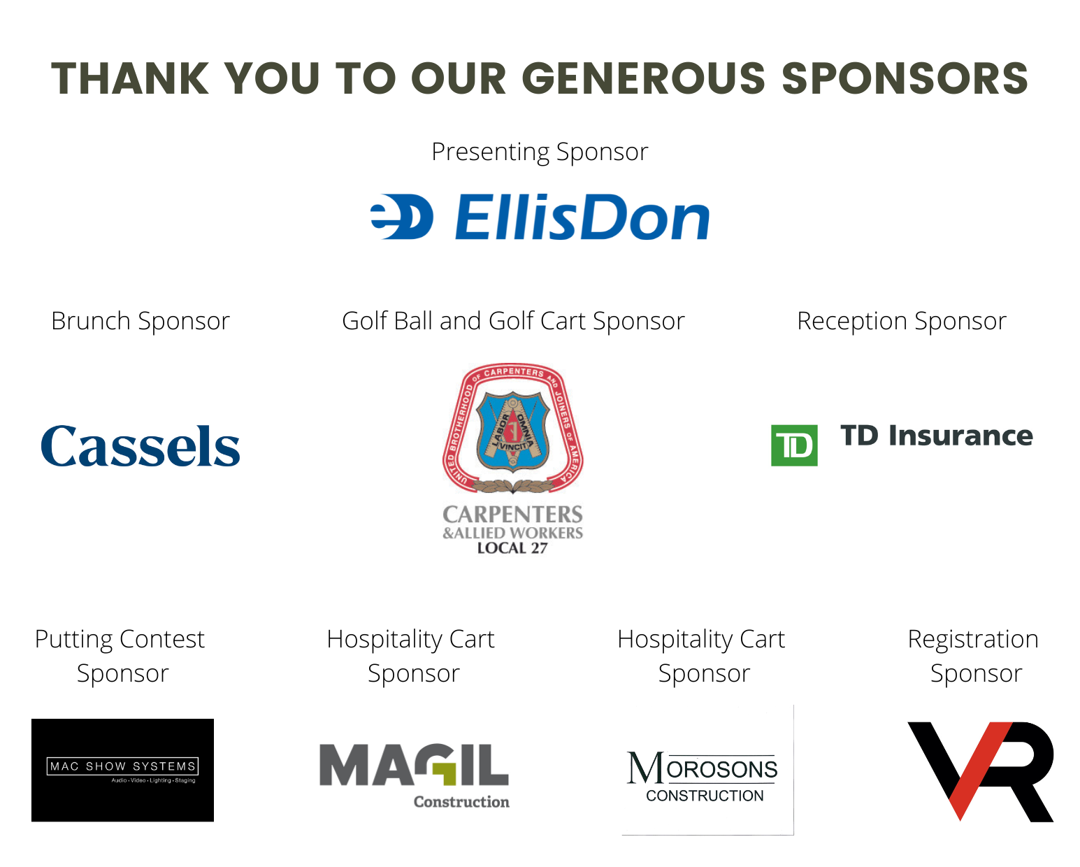 logos of sponsors for golf day