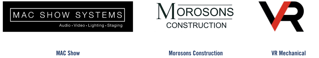 Birdie sponsor logos: MAC Show  Morosons  VR Mechanical 