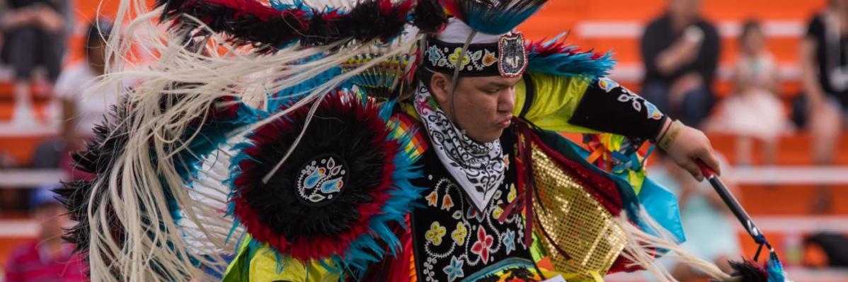 Indigenous Dancer at cultural festival in downsview