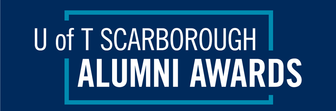 U of T Scarborough Alumni Awards against blue background