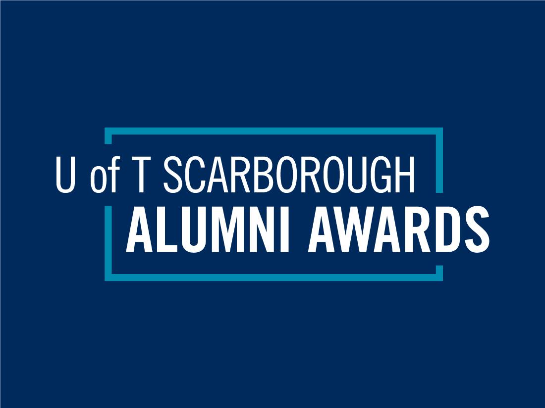 UTSC Alumni Awards against blue background
