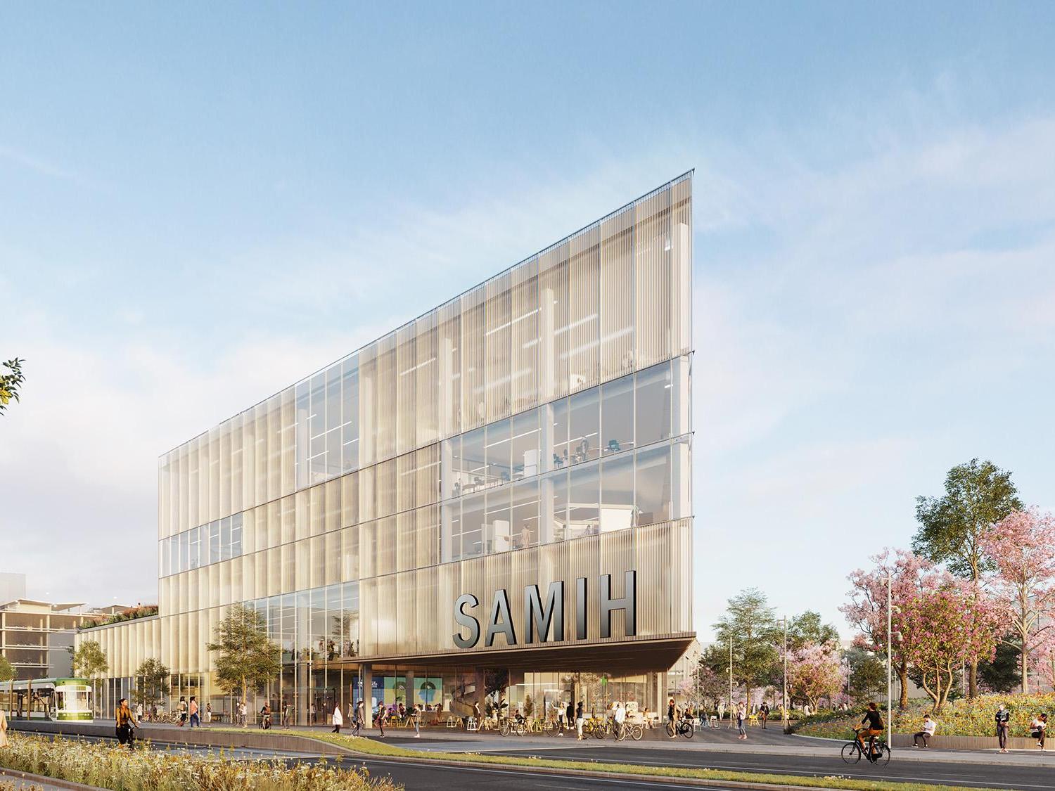 rendering of new SAMIH building 