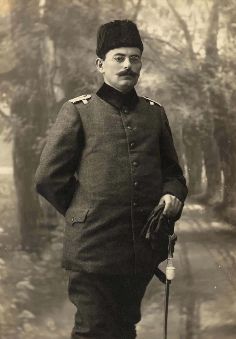 Tawfiq Canaan in Ottoman army uniform
