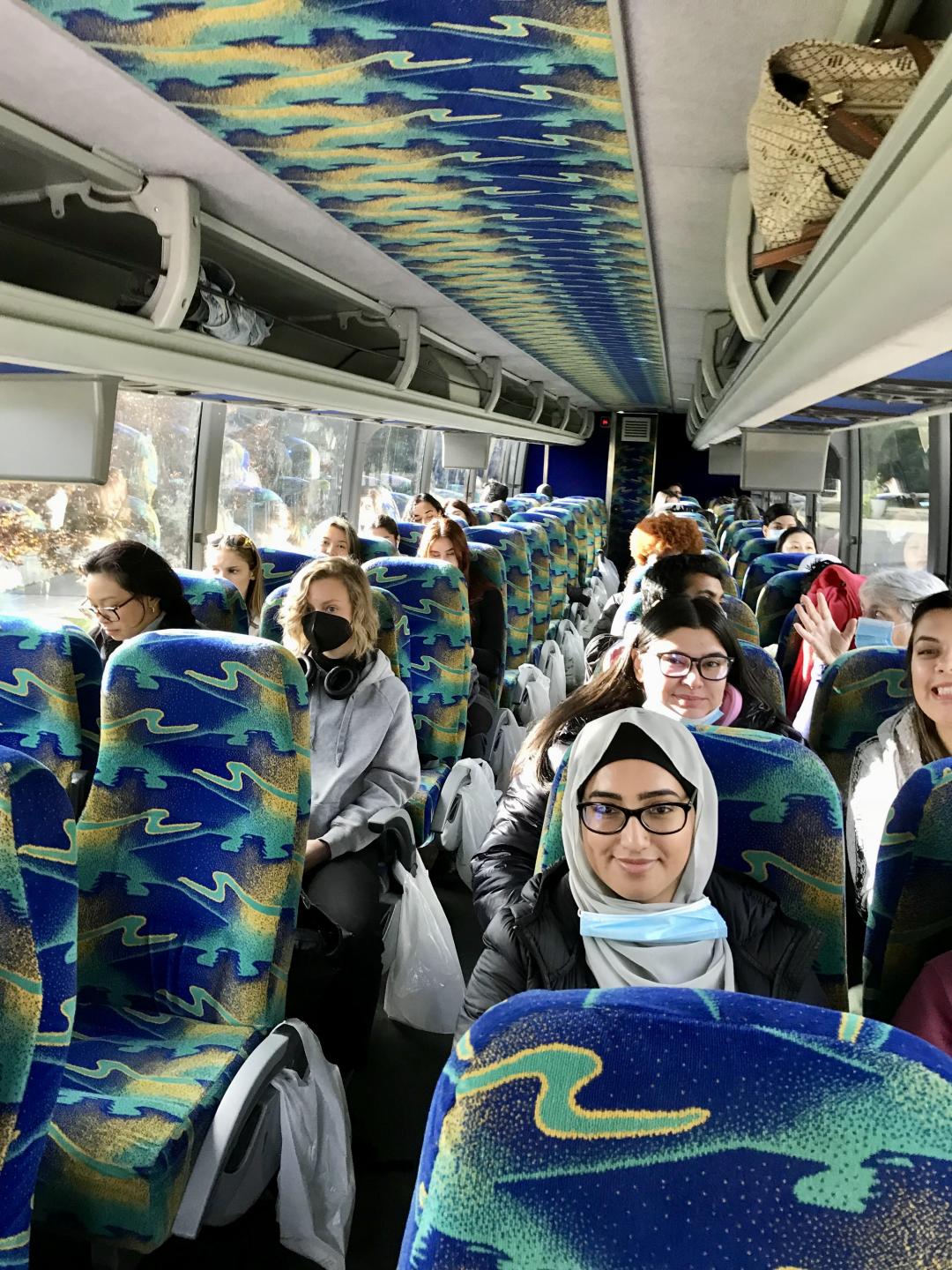 Students on the bus