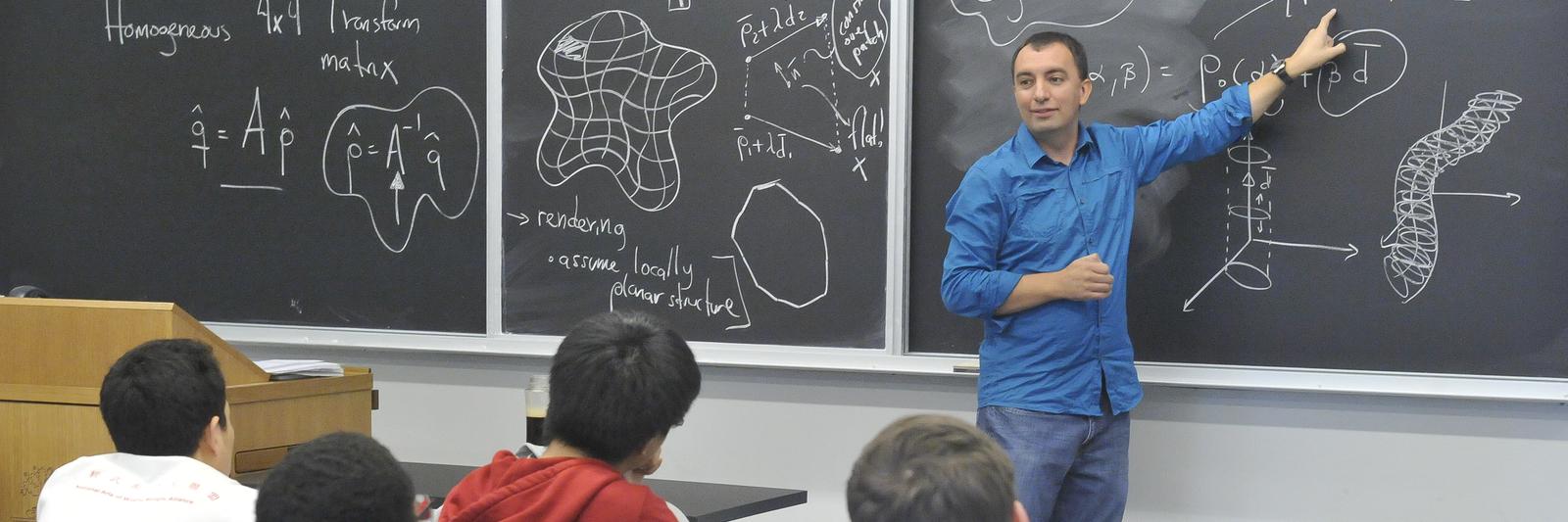 professor teaching students