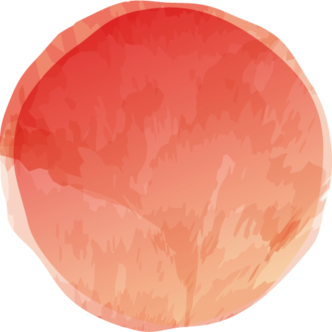Orange watercolour circle