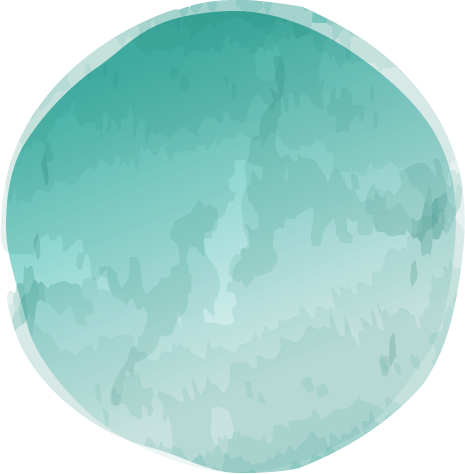Teal watercolour circle