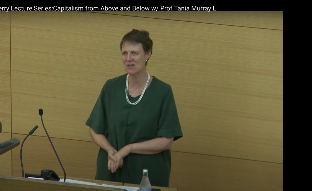Prof. Tania Murray Li presenting the 2016 Al Berry Lecture
