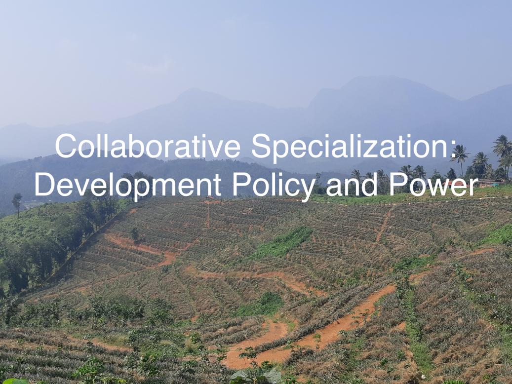 Collaborative Specialization: Development Policy and Power text with field background