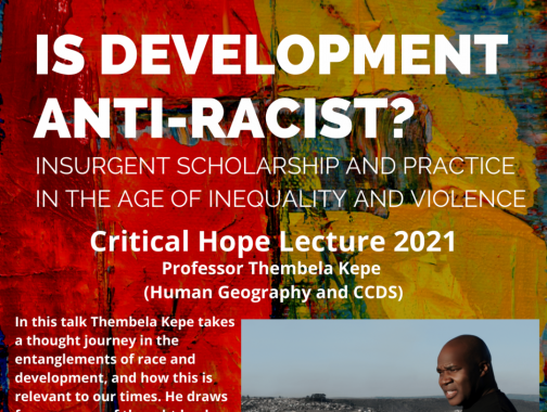 Critical Hope Lecture 2021 Poster