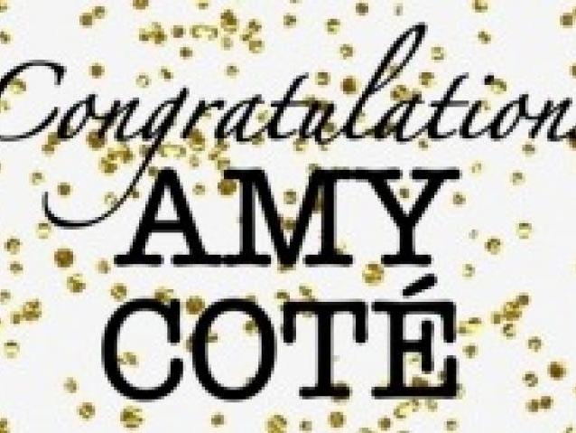 Congratulations Amy Coté