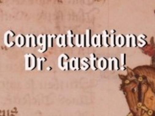 Congratulations Dr. Gaston 