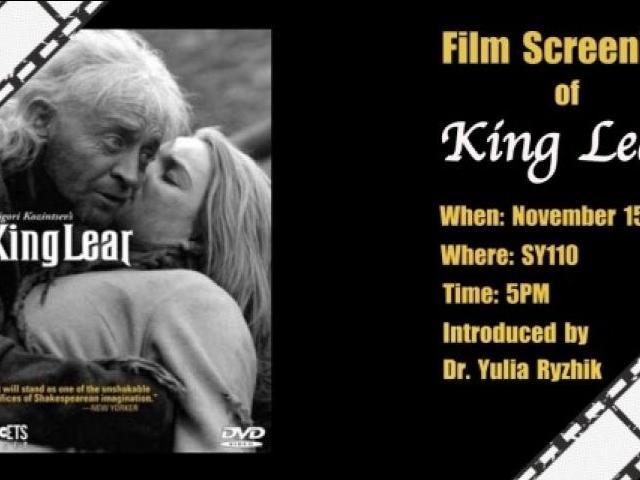 Nov 15: King Lear Screening 