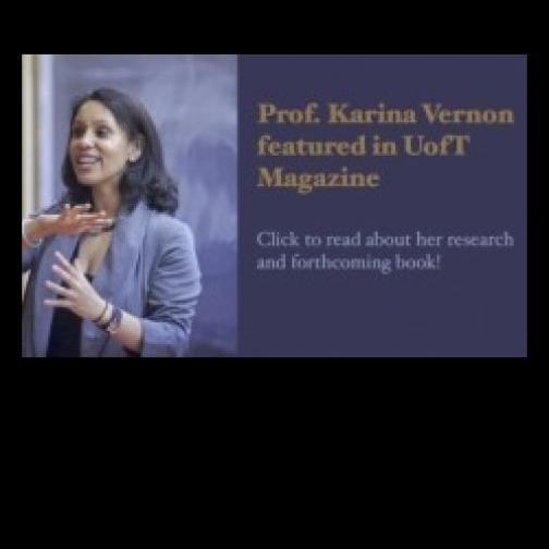 Prof. Vernon on Black Prairie Writing in UofT Magazine