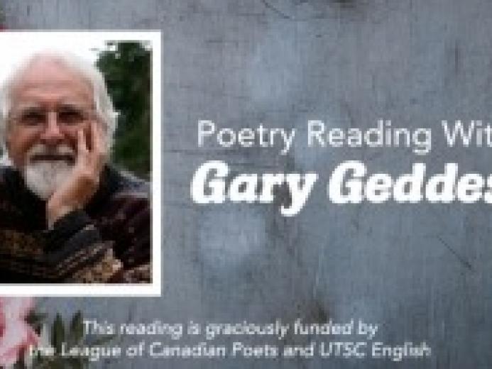 Oct 10: Poetry Reading With Gary Geddes