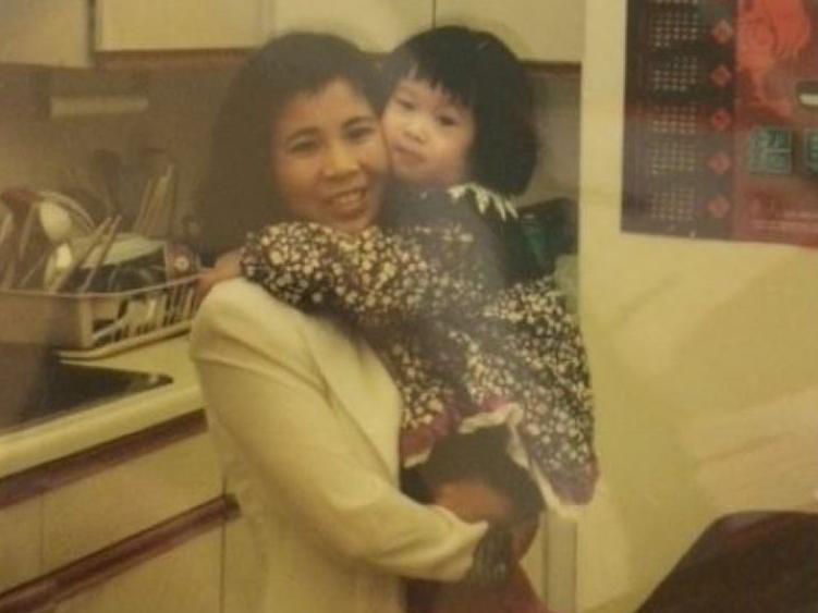 Carmen Chan and her mother, 1990s Lunar New Year