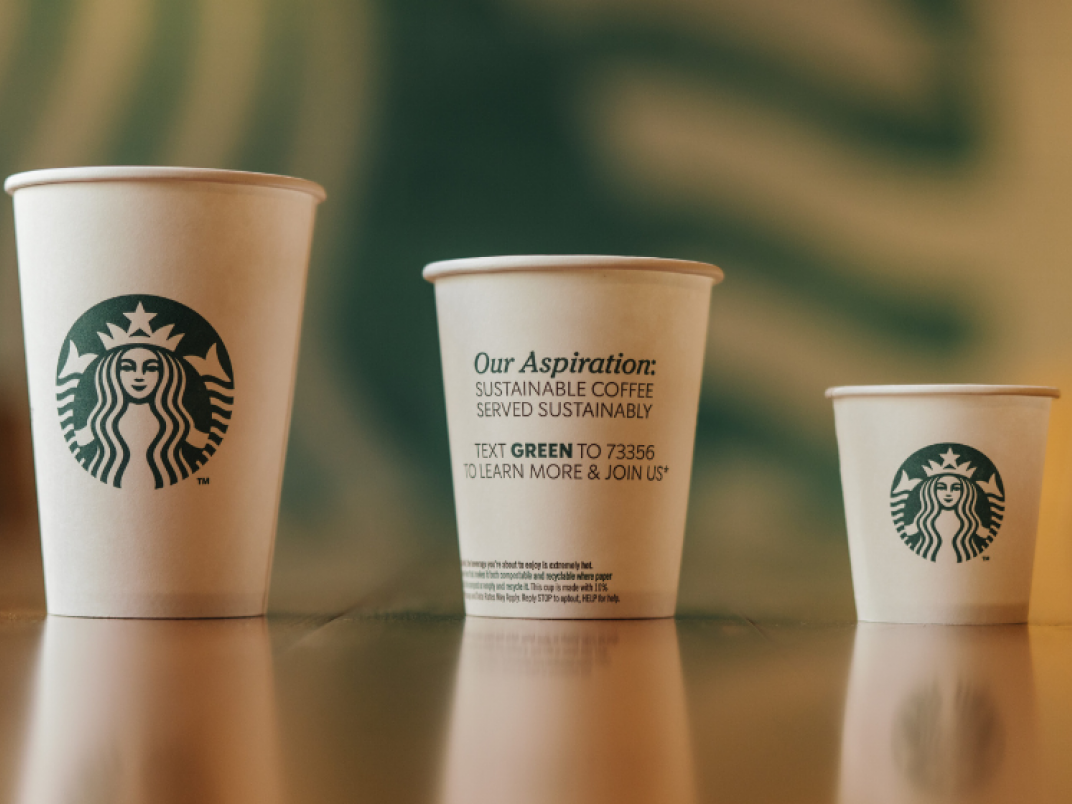 Starbucks compostable cups