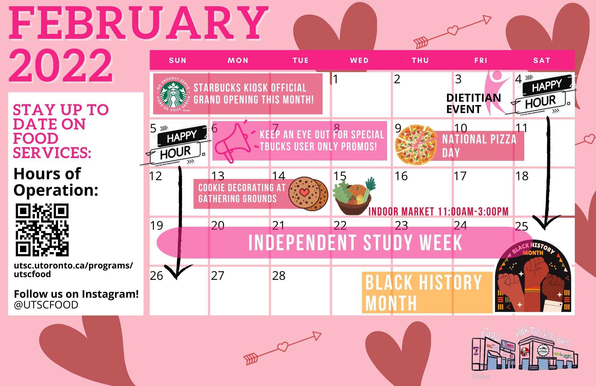 February calendar of events