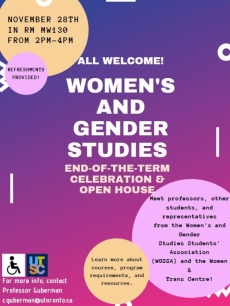 Women's and Gender Studies Open House Poster