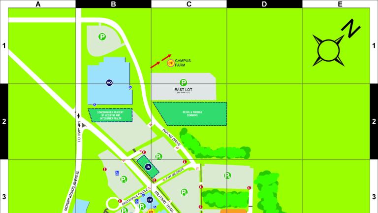University of Toronto Scarborough - section of the campus map