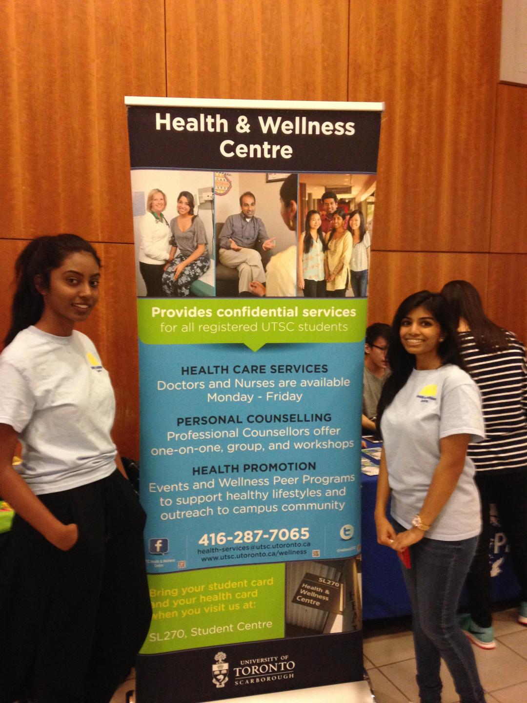 health & wellness centre service poster with students