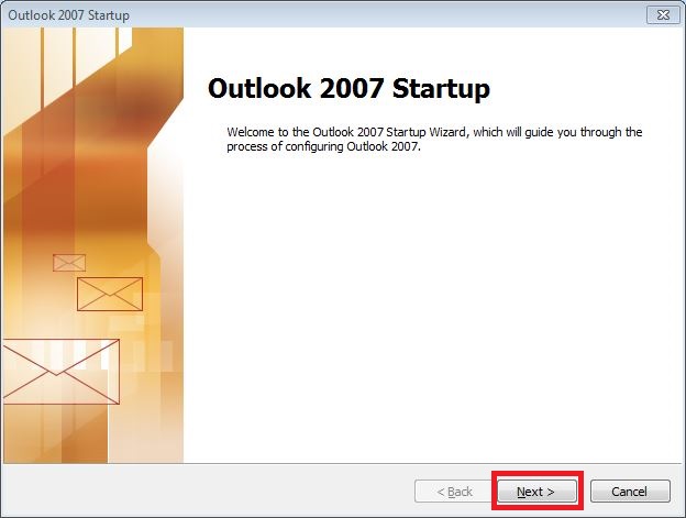 outlook 2007 startup