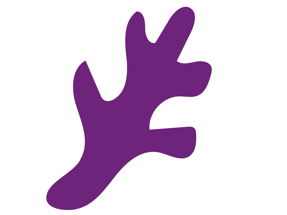 organic blob shape purple