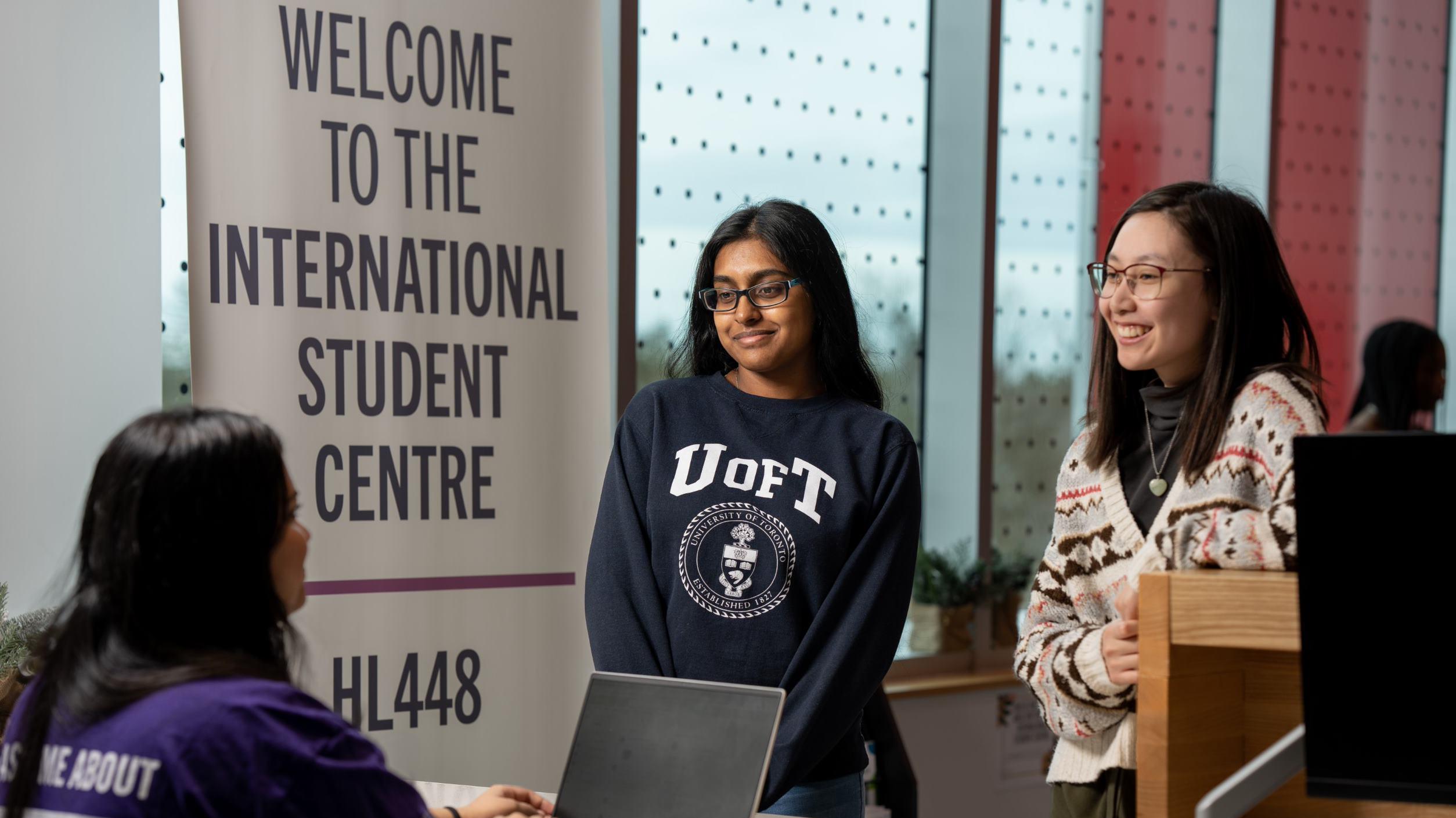 Students at the International Student Centre