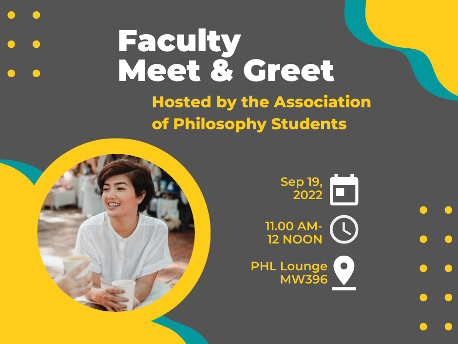 event advertisement for Faculty Meet & Greet