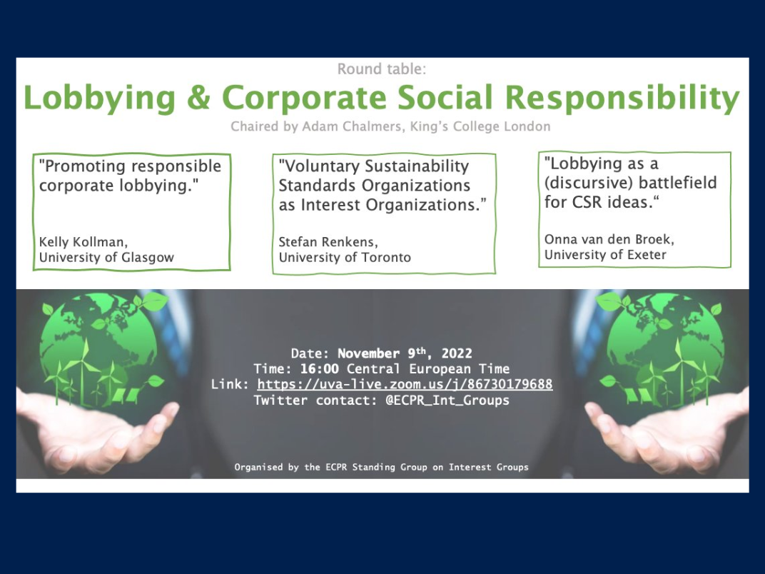 Lobbying and Corporate Social Responsibilty Banner