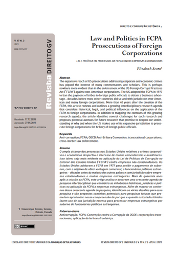 Law and Politics in FCPA Prosecutions of Foreign Corporations
