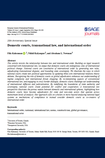 Domestic courts, transnational law, and international order