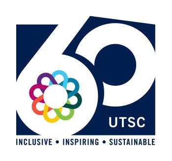 UTSC60 Logo with colour wheel - Inclusive - Inspiring - Sustainable