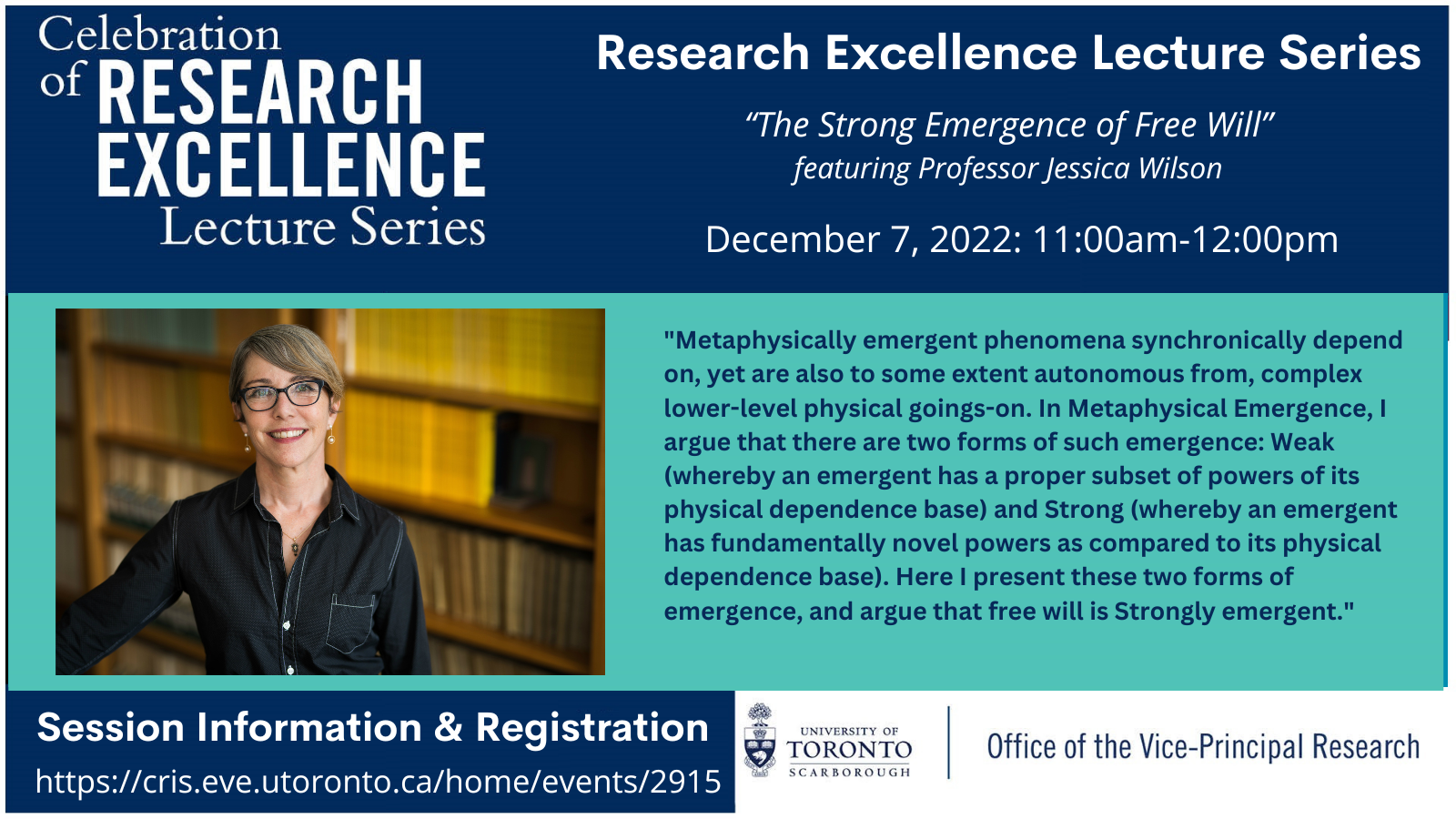 Research Excellence Talk with Professor Jessica Wilson