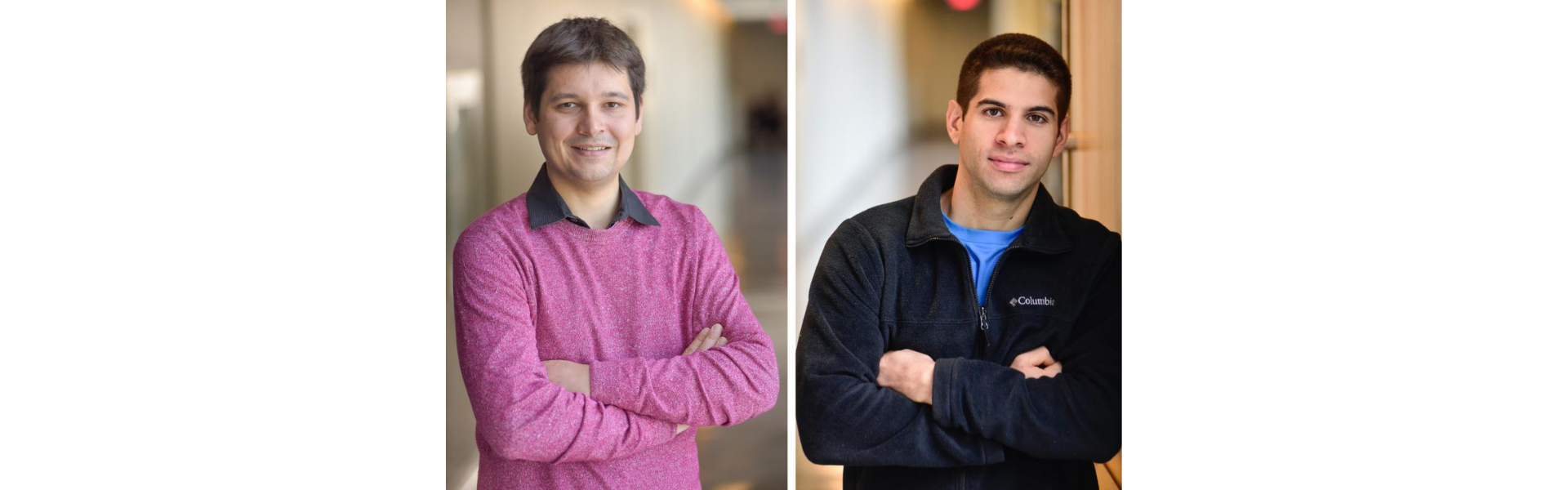 Robert Haslhofer (left) and Stefanos Aretakis (right) recently received awards from the Canadian Mathematical Society