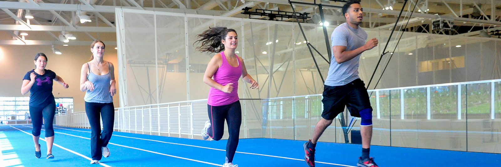 UTSC students running on a track