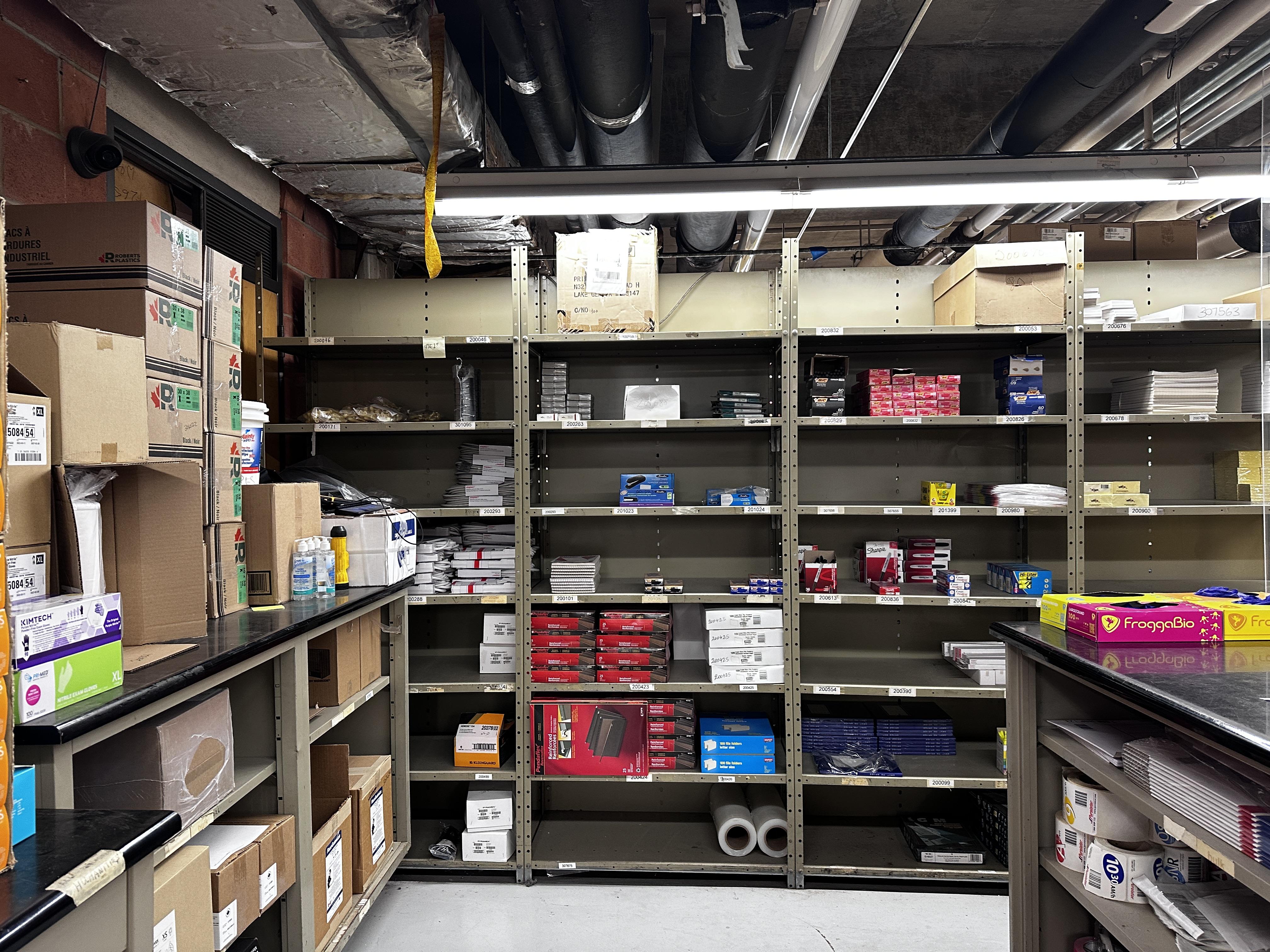 The storeroom at UTSC