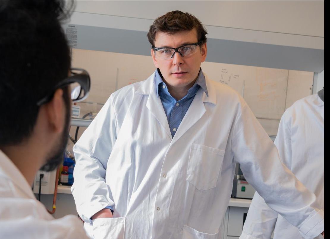 Professor Alex Voznyy in a lab